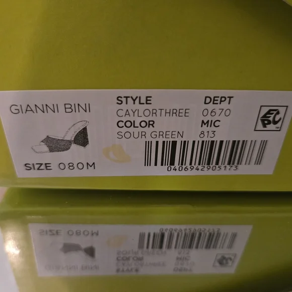 Gianni Bini Lime Green Crystal Slide Sandal - Picture 5 of 5